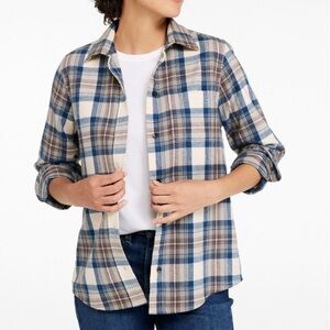 L.L. Bean Women's Scotch Plaid Flannel Shirt, Relaxed